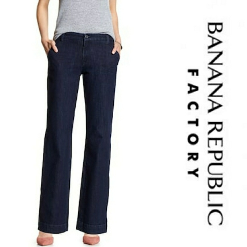 Banana Republic Factory Rinse Trouser Petite Jeans